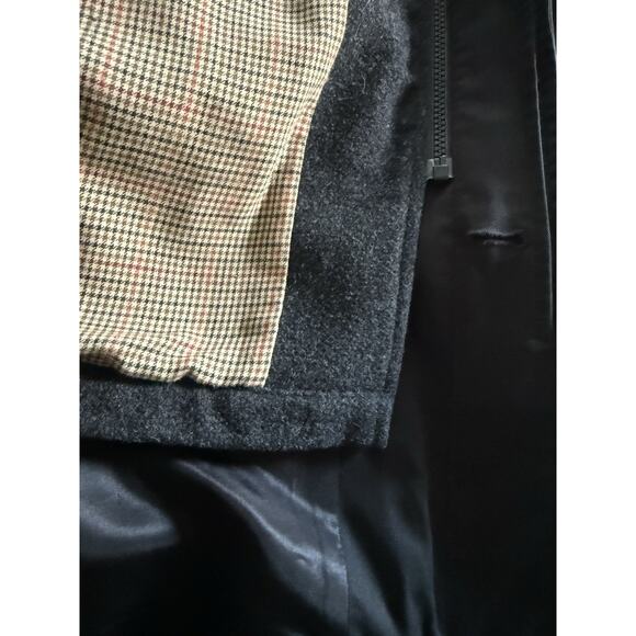 Joseph & Lyman Black Trench Coat Removable Wool Liner Collar Size M Casual City - Picture 12 of 16
